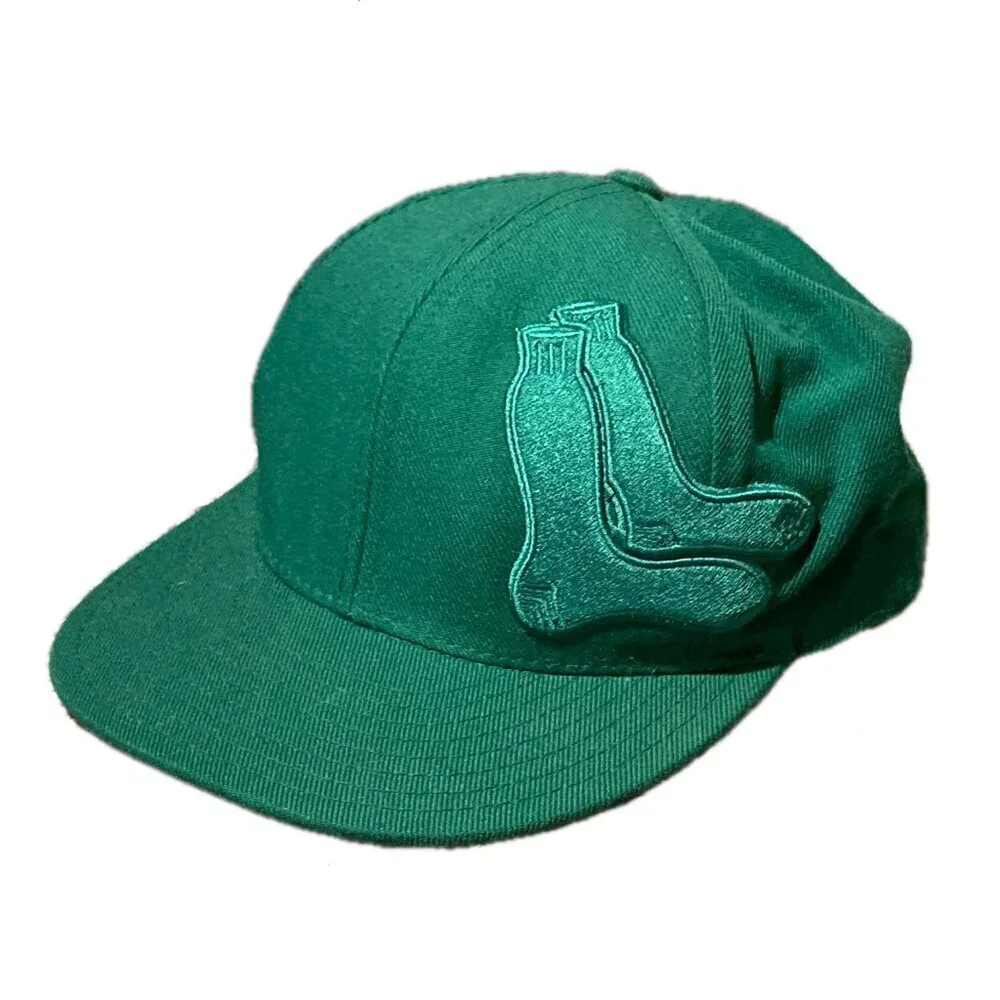 RARE Green Sox American Needle Boston Red Sox Fitted Baseball Cap Size 7 3/8